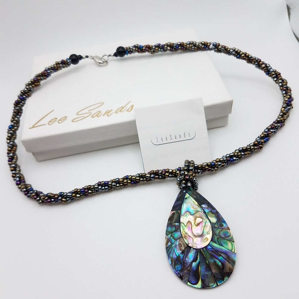 Lee Sands Abalone Necklace